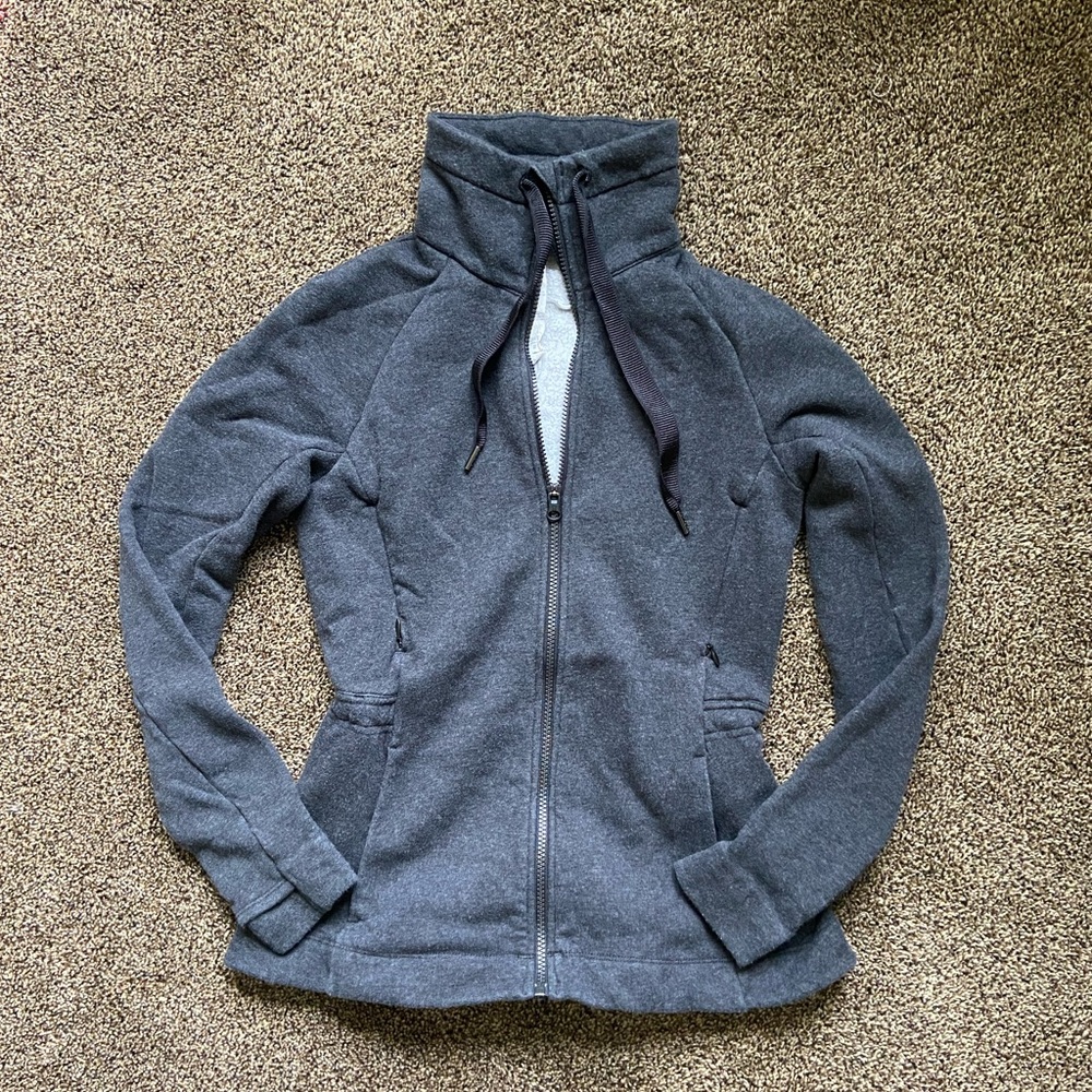 Lululemon Full Zip Dark Grey Sweatshirt Size 4